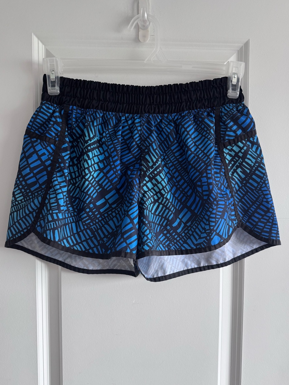 MTA Sport Blue Geometric Athletic Shorts